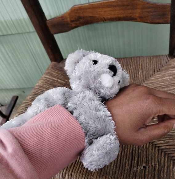 Wild Republic Grey Plush koala bear Wristlet Slap Bracelet 8in - Picture 2 of 15